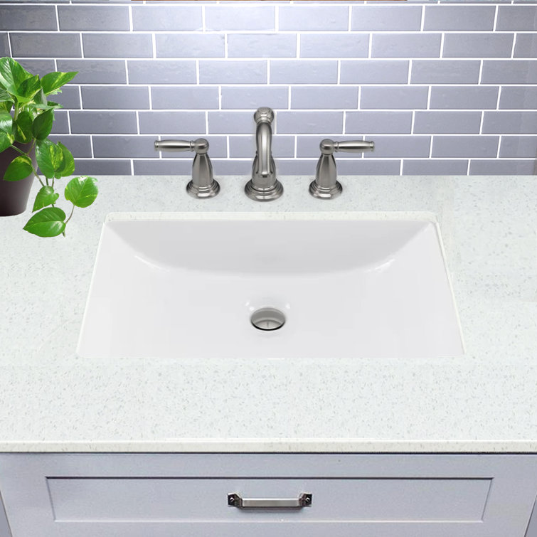 Nantucket Sinks Great Point Ceramic Rectangular Undermount Bathroom ...